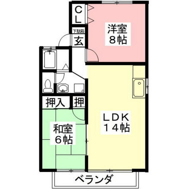 ＭＵヒルズ茜部の間取り