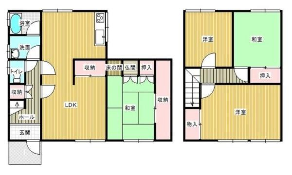 北葛城郡上牧町桜ケ丘１丁目　一戸建の間取り