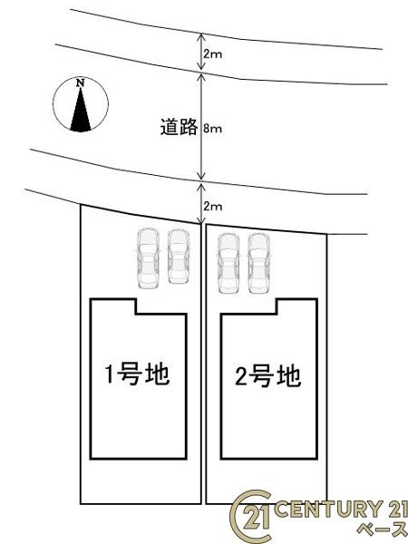 香芝市旭ケ丘２丁目 １号地 ／新築一戸建の区画図