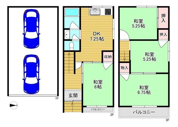 【間取り】 | 門真市北巣本町　中古戸建