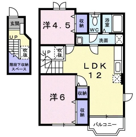 エテルネルソレイユＡの間取り