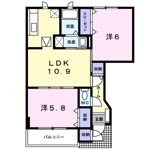 【間取り】 | セポージャ徳永Ⅱ番館
