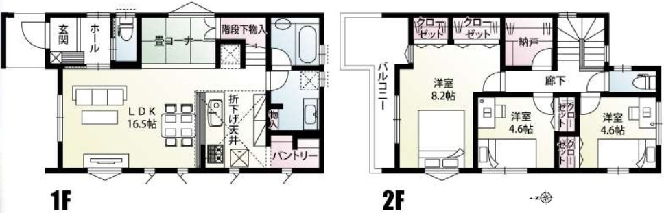 所沢市東狭山ヶ丘3丁目　新築戸建の間取り