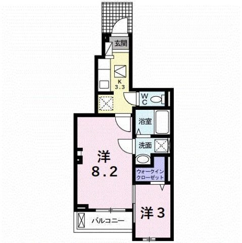 バーシアⅢ番館の間取り