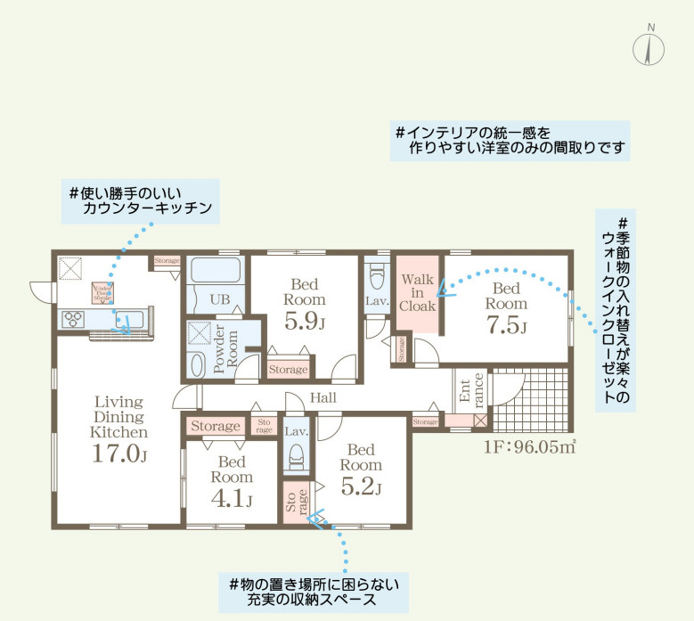 リーブルガーデン安中市古屋の間取り