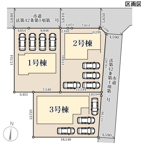 リーブルガーデン安中市古屋の区画図