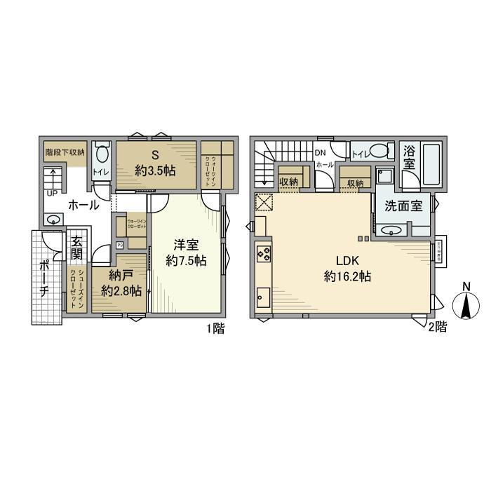 岸町戸建の間取り