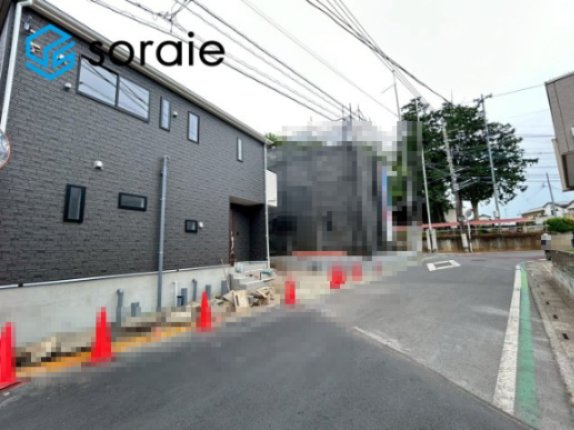 川越市砂第19期全4棟　新築戸建　クレイドルガーデンの前面道路含む現地写真|6/2撮影