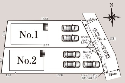 川越市的場第40全2棟　新築戸建　クレイドルガーデンの区画図