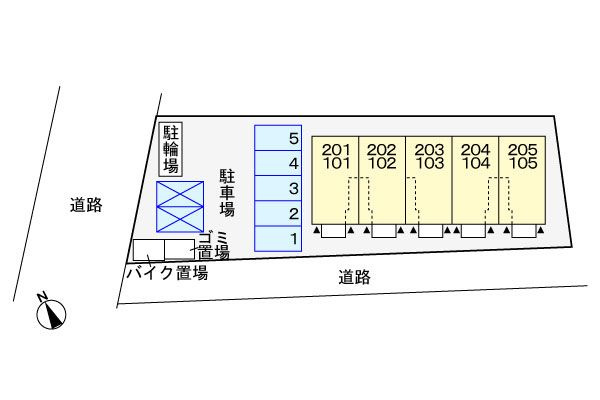 プレシャス１９の駐車場