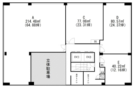 京都四条烏丸ビルの間取り