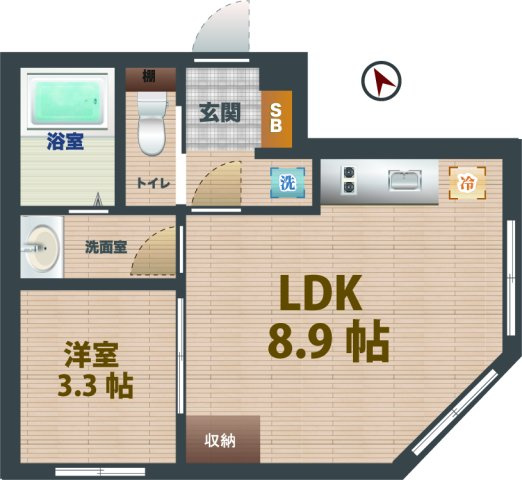 【間取り】 | FIRM西新宿 | 1LDKのお部屋です。