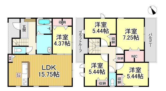 半田市瑞穂町5丁目　全1棟の間取り|5LDK+WIC♪