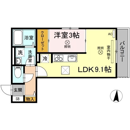 ウィング　B棟の間取り