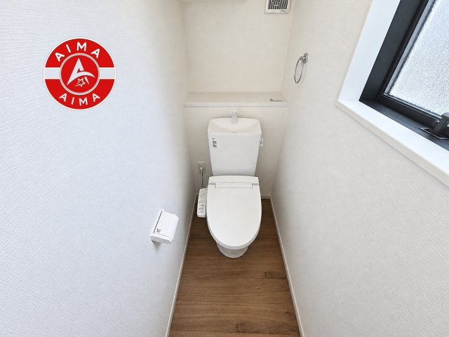 福岡市早良区田村5丁目第6-1棟（1号棟）のトイレ|トイレ・ウォシュレット付。快適で衛生的な洗浄機能付温水シャワートイレです。