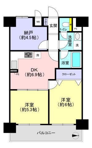 グリーンパーク花畑Ⅱの間取り