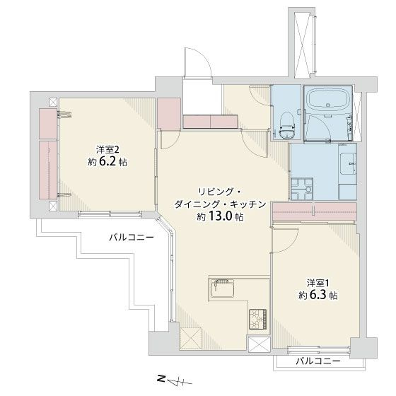 【間取り】 | ロワールマンション野間☆仲介手数料無料☆