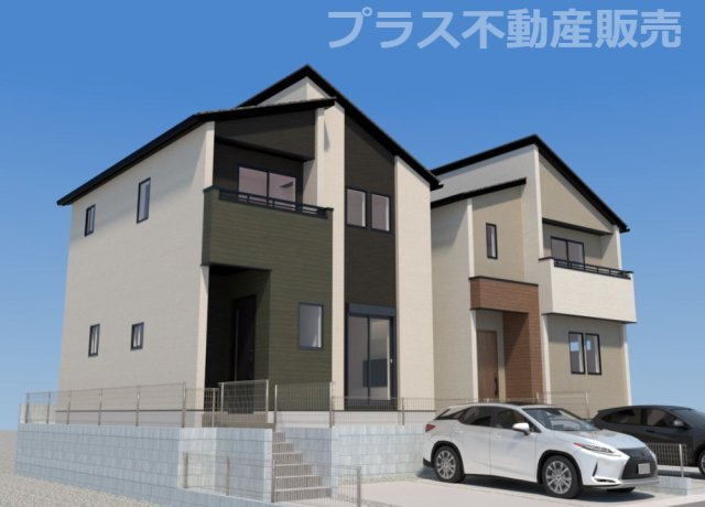 【外観】 | 糟屋郡須恵町上須恵28期　1号棟（全2棟）【仲介手数料無料・0円】 | イメージパース