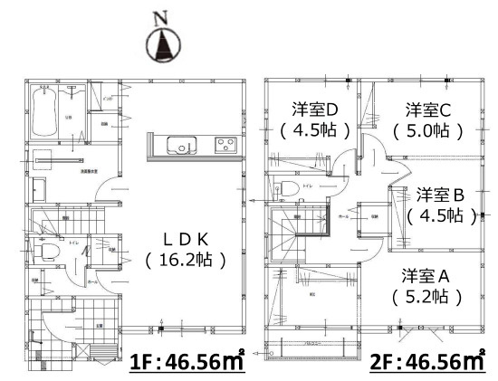 【間取り】 | 糟屋郡須恵町上須恵28期　1号棟（全2棟）【仲介手数料無料・0円】 | 平日、土日祝日もお好きな日時にご見学可能です。お気軽にお問合せ下さい。