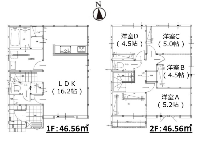 【間取り】 | 糟屋郡須恵町上須恵28期　1号棟（全2棟）【仲介手数料無料・0円】 | 平日、土日祝日もお好きな日時にご見学可能です。お気軽にお問合せ下さい。