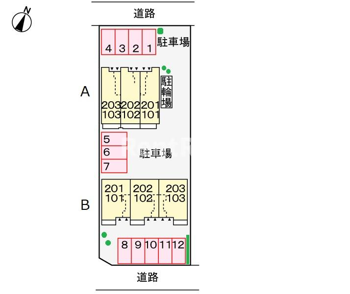 モダンブレスＡの駐車場|駐車場