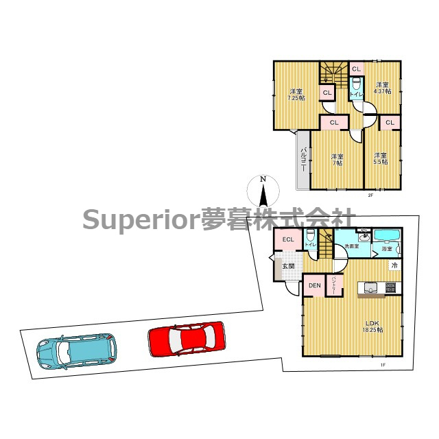 【新築戸建て】大津市別保2丁目の間取り