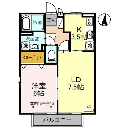 クレイン Ｃの間取り