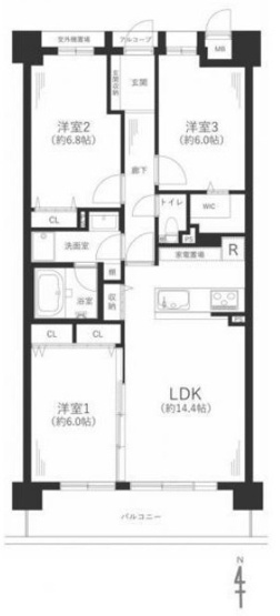 【間取り】 | コスモ西宮