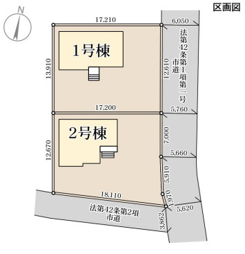 リーブルガーデン箕郷町西明屋の区画図
