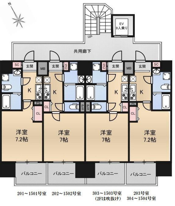 アドバンス大阪ルーチェの間取り