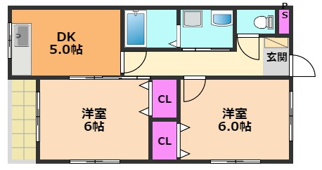 【間取り】 | コーポ望月1棟