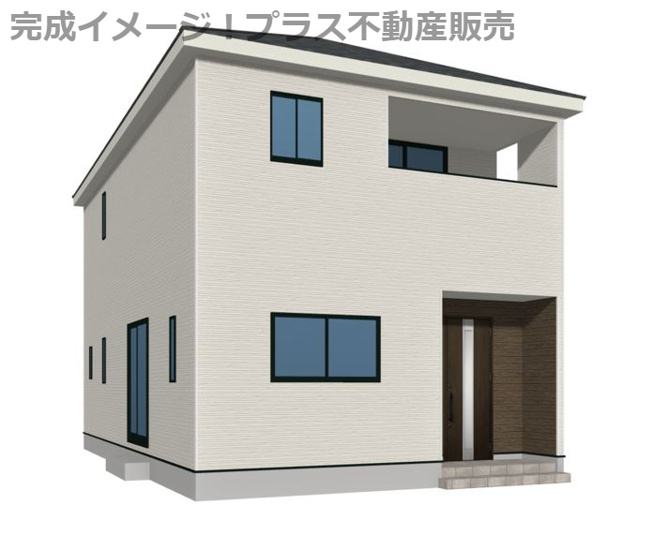 【外観】 | 福岡市早良区梅林7丁目第6　2号棟（全4棟）【仲介手数料無料・0円】 | 完成イメージの外観パースです。