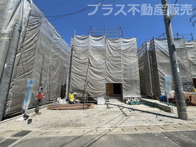 【外観】 | 福岡市早良区梅林7丁目第6　2号棟（全4棟）【仲介手数料無料・0円】 | 現地写真。プラス不動産販売なら、現場の全ての棟をまとめてご見学頂けます。