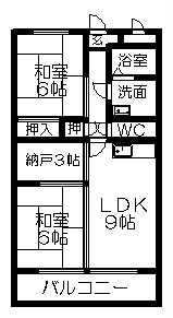 NO6山一ビルの間取り