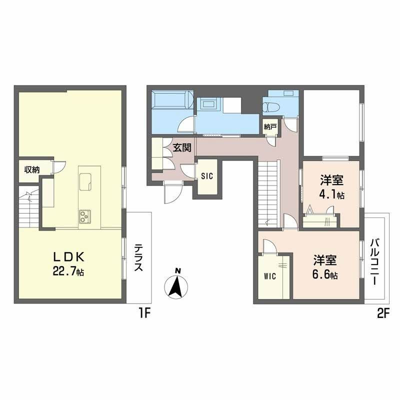 シャーメゾンリュクス大濠　当仁小学校区の間取り|シャーメゾンリュクス大濠
