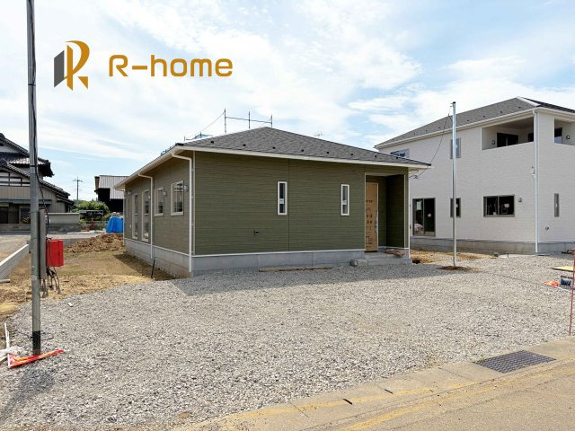 つくば市高見原第17　新築戸建て　2号棟の外観|2026年5月完成予定！近隣の同仕様完成物件をご見学いただけます♪