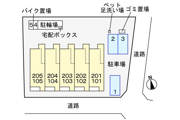 ラッフィナートの駐車場