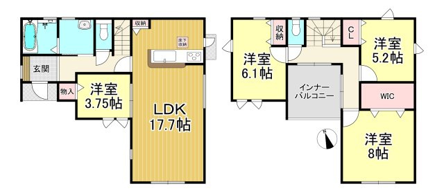 知多郡武豊町東大高本田　全2棟　1号棟の外観|R8.5.2撮影　並列駐車2台可能☆