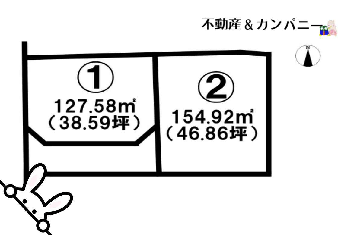 居相5丁目のおトチ1号地　松山市居相5丁目売土地の土地図