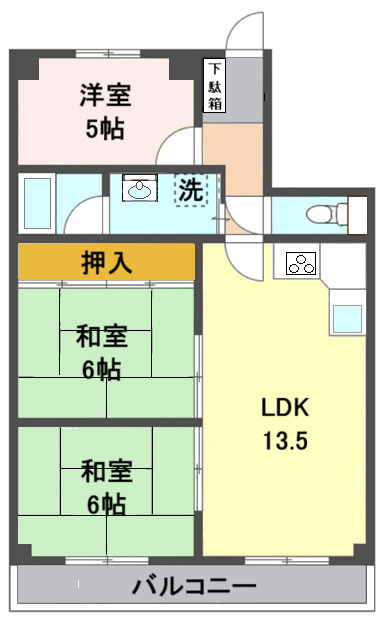 真栄マンション刈谷　　刈谷市の賃貸ならクラスホーム刈谷店の間取り