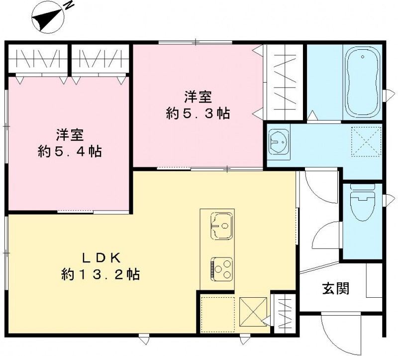 クインテット土生の間取り