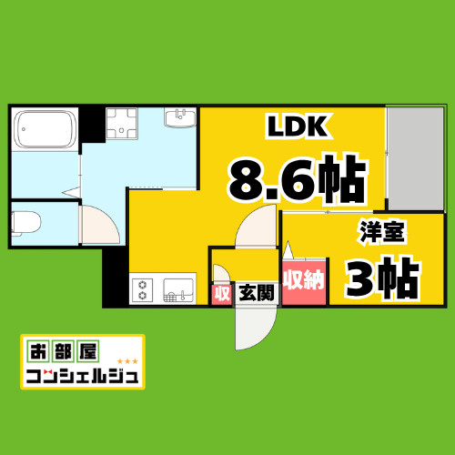 Jack hosokomeⅠの間取り