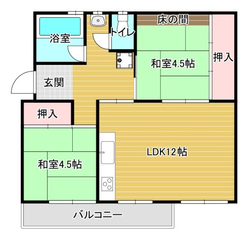 公団狭山住宅7号棟の間取り