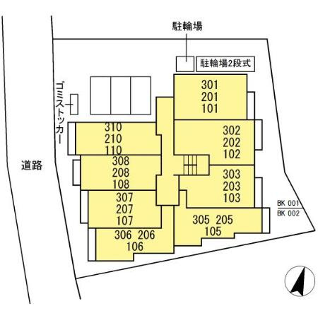 Precious Ⅱ（プレシャス ツー）の区画図