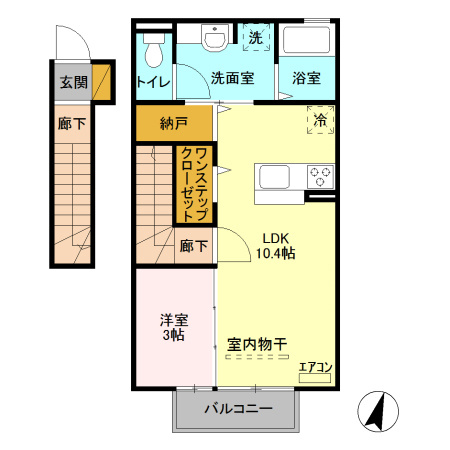 アルドーレ　Bの間取り