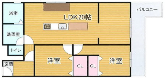 サンワード魚崎C棟の間取り|1階のお部屋なので、エントランスや駐輪場が近いです。
