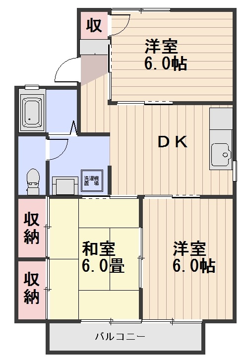 ゼフィール芳泉　B棟の間取り