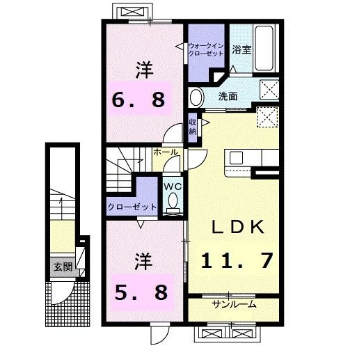 ララ・セゾンの間取り