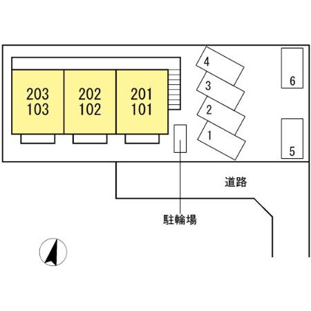 コーポ吉備津の区画図