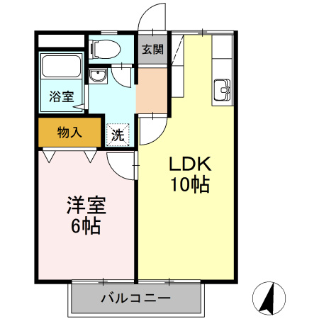 コーポ吉備津の間取り